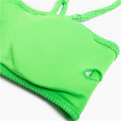 Купальник раздельный однотонный женский MINAKU, размер 48, зелёный