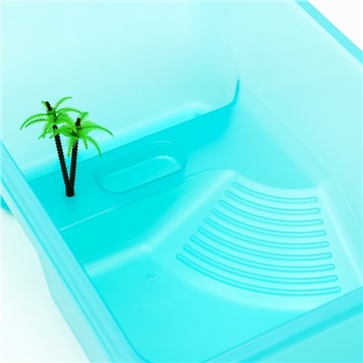 Отсадник для черепах «Озеро» с крышкой, 33×23.5×14 см