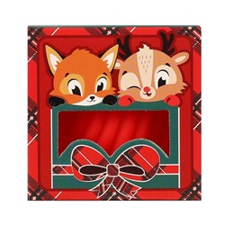 Развивающий тактильный мячик «Веселые друзья, красная клетка», Крошка Я, 1 шт., МИКС