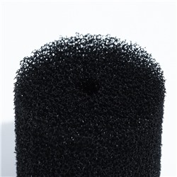 Губка круглая № 3, среднепористая 30 PPI, 8×8×10 см, черная