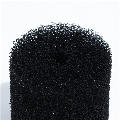 Губка круглая № 3, среднепористая 30 PPI, 8×8×10 см, черная