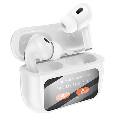 Беспроводные Bluetooth-наушники Borofone TWS BW76 ANC с экраном (white)