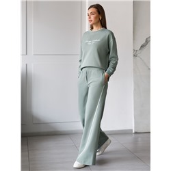 Свободные брюки  из тонкого премиального футера с эластаном