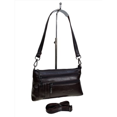 Женская сумка из натуральной кожи, цвет  шоколад