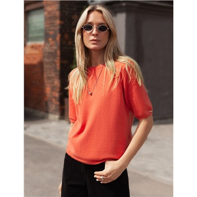 Джемпер тонкой вязки из хлопка с кашемиром