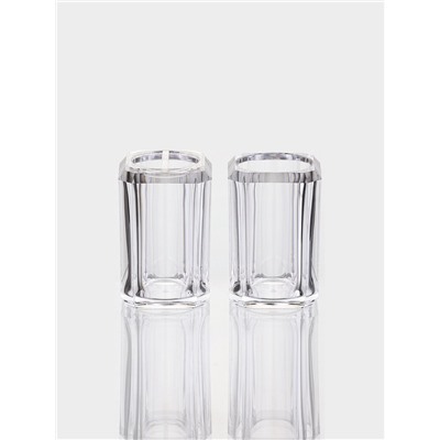 Набор для ванной "Кристалл" 4 предмета (дозатор, 2 стакана, мыльница)