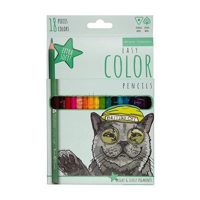 Карандаши цветные "Easycolor", 18 цв.