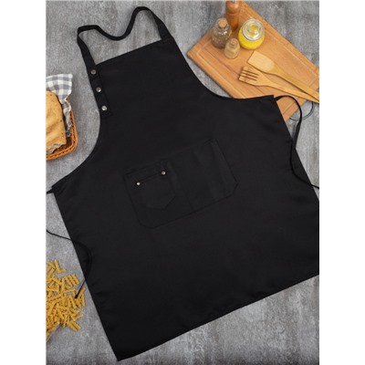 Фартук «Этель. Стиль», чёрный, 70×80 см, 80% п/э, 20% хлопок