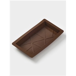 Форма для дубайского шоколада Доляна «Ломтики», 25×14×2.5 см, силикон, коричневая