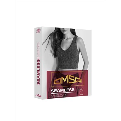 Omsa Топ БOmD_S Melange Wafle 1242-02SS Майка "Toп" женская (топ удлиненный на широких бретелях), PA
