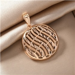 Кулон крупный круглый ювелирная бижутерия коллекция "Дубай" покрытие позолота, арт.217.348