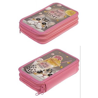 Пенал 6-ти ств. 190х110 мм "Сочные истории " с табл.умножения (094764) 47128 Хатбер