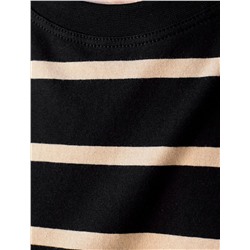 Лонгслив в полоску из премиального хлопка с эластаном