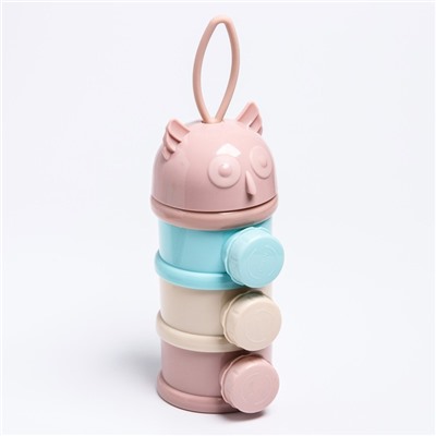 УЦЕНКА Контейнер для детского питания 4 секции «Совушка», МИКС