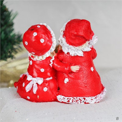 Фигурка Бабушка и Дедушка мороз, висячие ножки / CHR21 /уп 96/Новый год