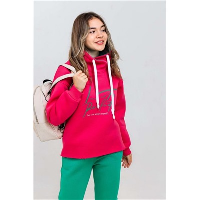 Толстовка 1574 (Фуксия/зеленый)