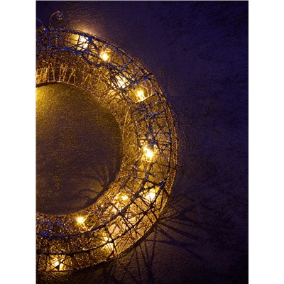 Фигура световая «Венок», 30×30×5 см, 20 LED, батарейки ААх2 (не в компл.), свечение тёплое белое