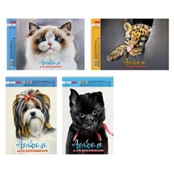 Альбом для рисования 40л на спирали "Глазки, ушки, носик" перфорация на отрыв (079780) Хатбер