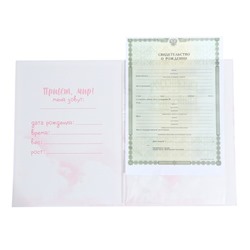 Папка для свидетельства о рождении «Ты наше счастье», 23.5×31.5 см
