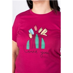 Футболка женская 53237 (Ягодный)