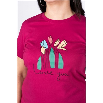 Футболка женская 53237 (Ягодный)