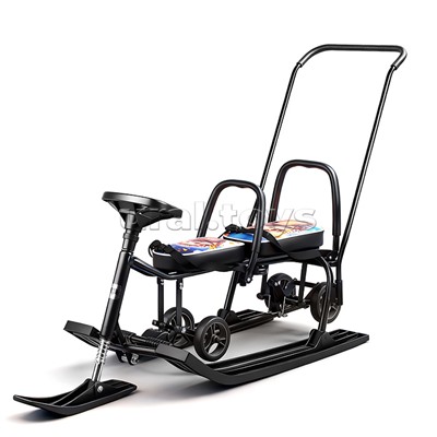 Игрушка Снегокат детский 507 "TWINS BABY Wheel" для двоих (Ёжики)