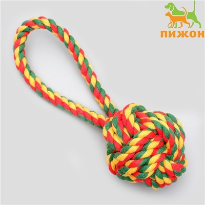 Игрушка канатная «Мяч с петлей», до 65 г, микс цветов