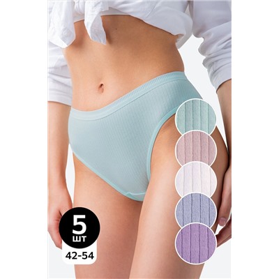 Женские трусы-слипы в рубчик 5шт. Happyfox