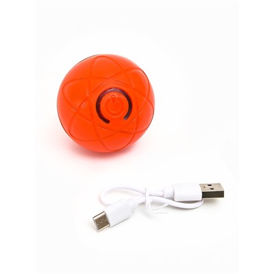 Интерактивная игрушка для собак «Гравитационный мяч», 5.5 см, оранжевая