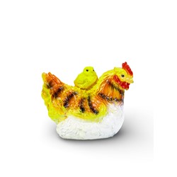 Садовая фигура из гипса «Курица с цыплёнком», 19×11×15.5 см