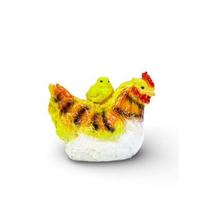 Садовая фигура из гипса «Курица с цыплёнком», 19×11×15.5 см