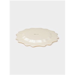 Тарелка подстановочная Magistro Rosella, d=33 см, стекло, бежевая