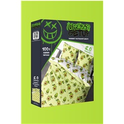 КПБ перкаль "Crazy Getup" рис. 16508-1/16508-2 Аvocado