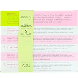 Andalou Naturals, 1000 Roses, начальный набор, для чувствительной кожи, набор из 5 продуктов