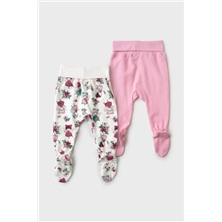 Ползунки детские трикотажные для девочек, 2 шт в комплекте PLAYTODAY, 1240128