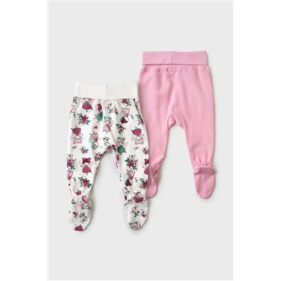Ползунки детские трикотажные для девочек, 2 шт в комплекте PLAYTODAY, 1240128