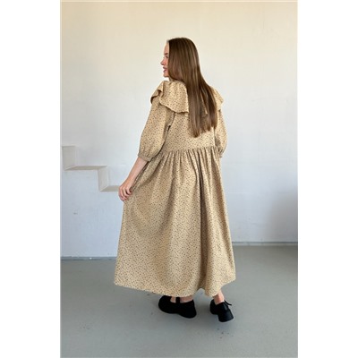 Платье женское  STREET074/03/Бежевый, бордовый