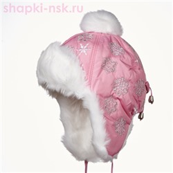 245-З Снежок Ушанка для девочки (50-52)