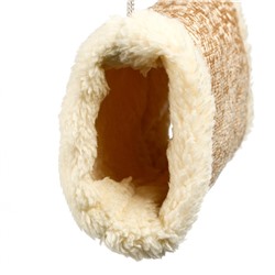 Подвесной меховой туннель для грызунов, 19×12×13 см, бежевый