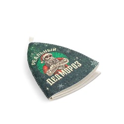 Шапка для бани и сауны, с принтом «Реальный Дед Мороз», полиэфир 70%, шерсть 30%, «Банная забава»