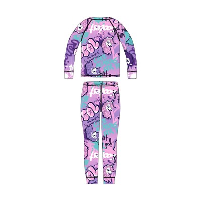 Термокомплект трикотажный для девочек: брюки, толстовка