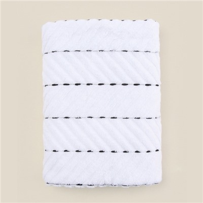 Коврик махровый SL HOME: Lines "Блан де Блан" 50х70 см, 100% хлопок, 750 г/м2