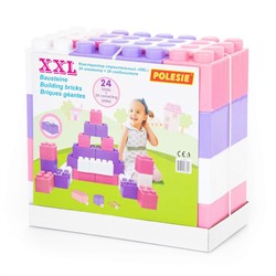 Wader Конструктор строительный "XXL", 24 элемента (v2) + соединитель (24 элемента)