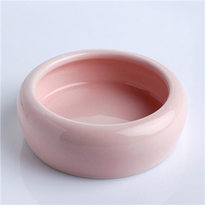 Миска, 100 мл, 10×3.2 см, керамика, нежно-розовая