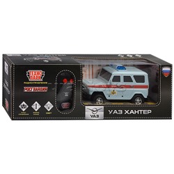 Машина р/у УАЗ Хантер Росгвардия 15 см, свет, серый, в коробке