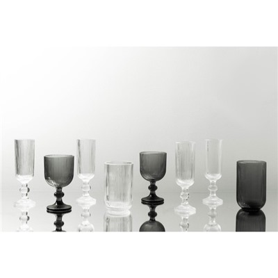 Стаканы SL Home «Модерн», 400 мл, 8×13 см, набор 6 шт., стекло, графитовые