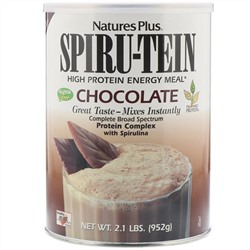 Nature's Plus, Spiru-Tein, энергетическая добавка с высоким содержанием протеина, со вкусом шоколада, 952 г (2,1 фунта)