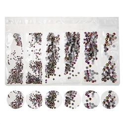 517893 Nail Art Набор страз для ногтей, розово-желтый
