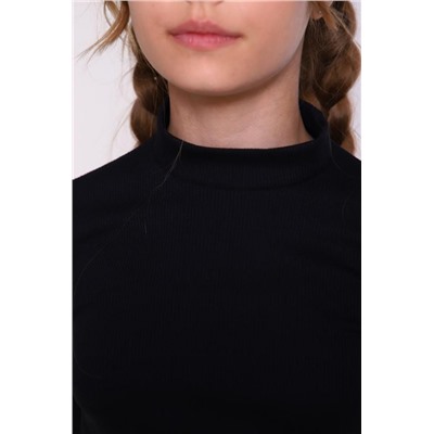 Джемпер "лапша" стойка арт. 13288 (Черный)