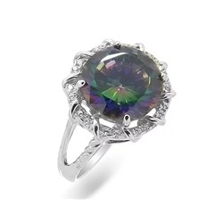 Кольцо из серебра мистик кварц, МЦВ970